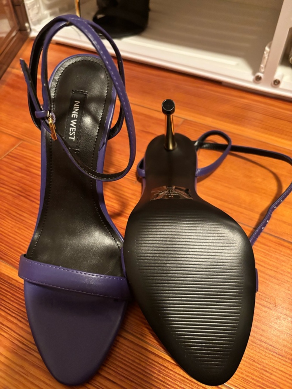 NWOB Nine West Reina Purple Open-Toe Strappy Heels - Picture 4 of 4